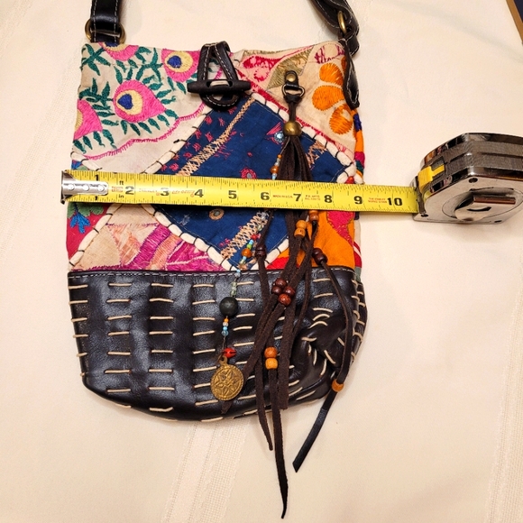 Raj Anthropologie Messenger Bag Women's Boho Hippie Made in India Unique NWT - Picture 14 of 16